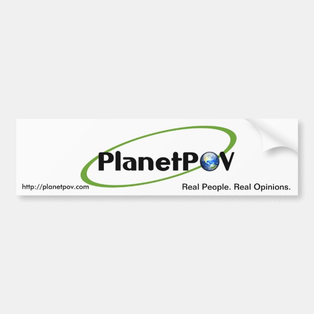 PlanetPOV - Bumper Sticker #1 (Front)
