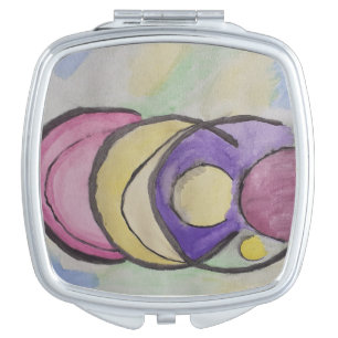 Planets Abstract Art Compact Mirror