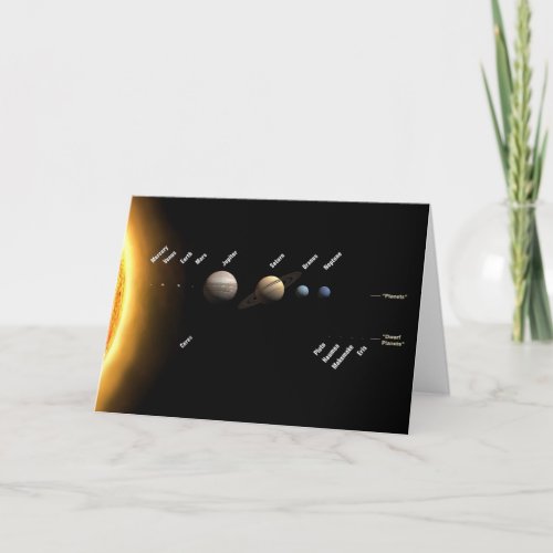 Planets and Dwarf planets Space NASA Card