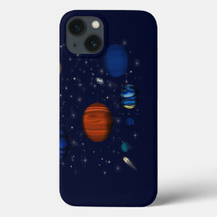 Planets and galaxies in space iPhone 13 case