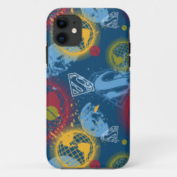 Planets and Logo Pattern iPhone 11 Case