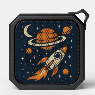 planets and space rocket bluetooth speaker