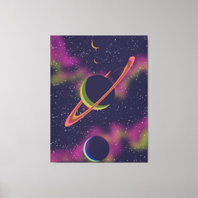 Planets and Stars Canvas Print (Front)