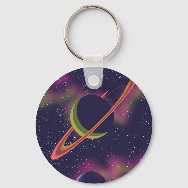 Planets and Stars Keychain (Front)