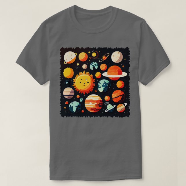 Planets and Stars T-Shirt (Design Front)