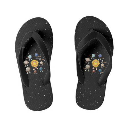 Planets and The Solar System Kids Flip Flops