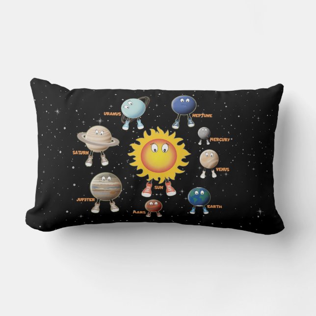 Planets and The Solar System Lumbar Pillow (Front)