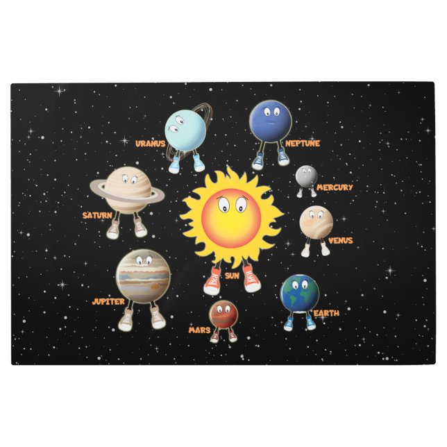 Planets and The Solar System Metal Print (Front)