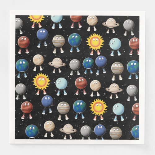 Planets and The Solar System Paper Dinner Napkins