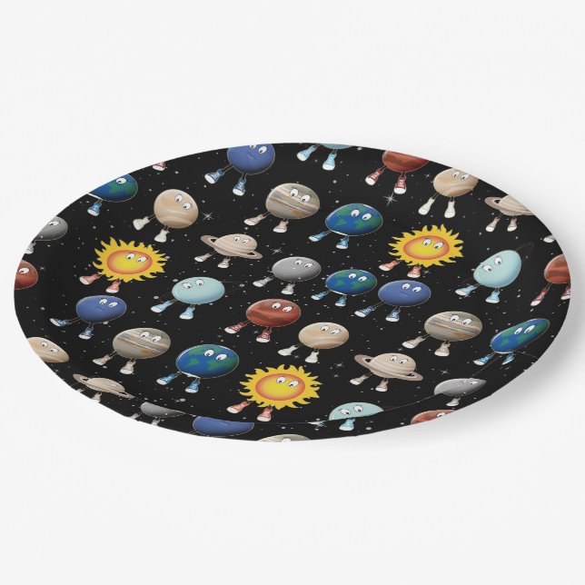 Planets and The Solar System Paper Plates (Angled)