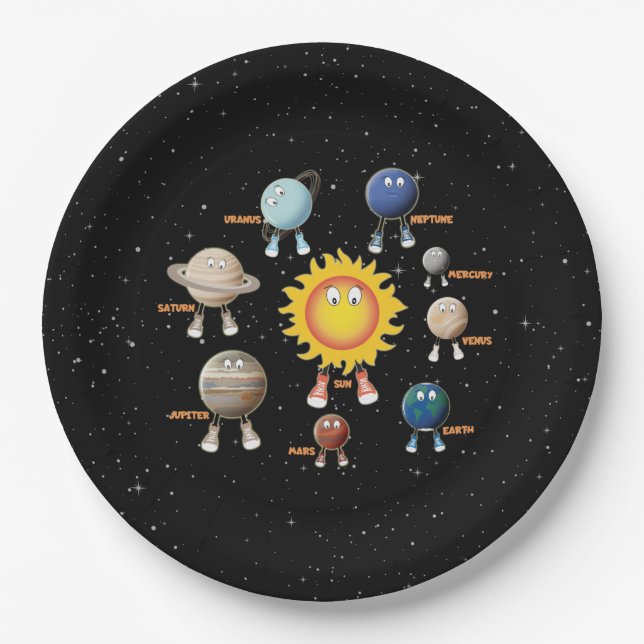 Planets and The Solar System Paper Plates (Front)