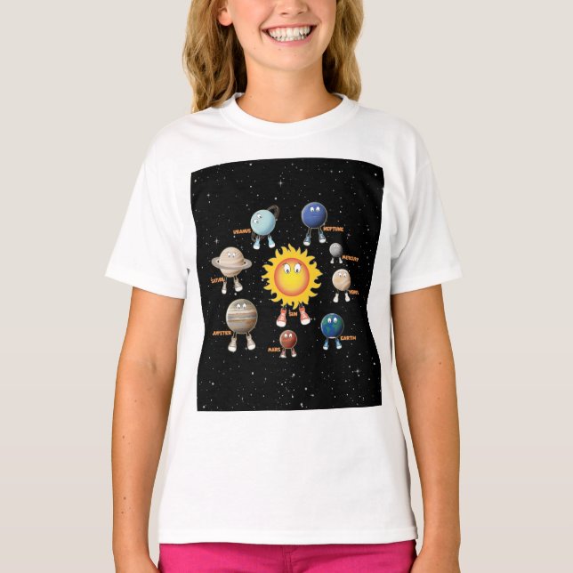 Planets and The Solar System T-Shirt (Front)