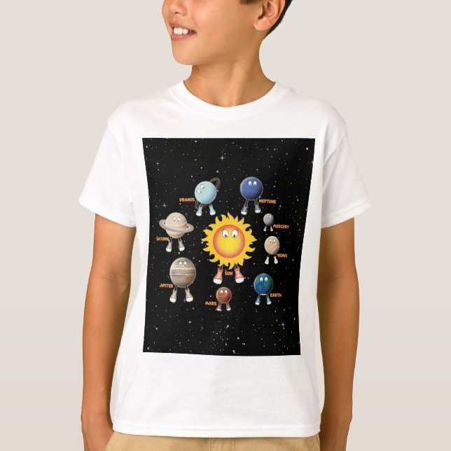 Planets and The Solar System T-Shirt (Front)