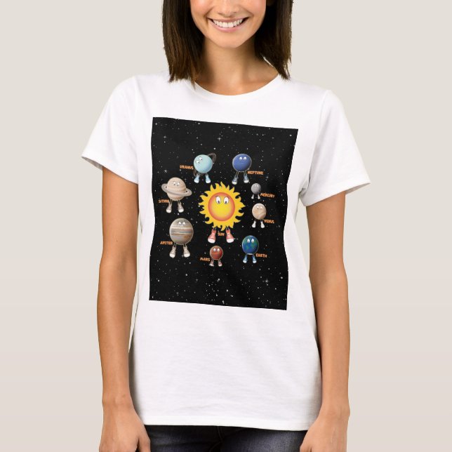 Planets and The Solar System T-Shirt (Front)