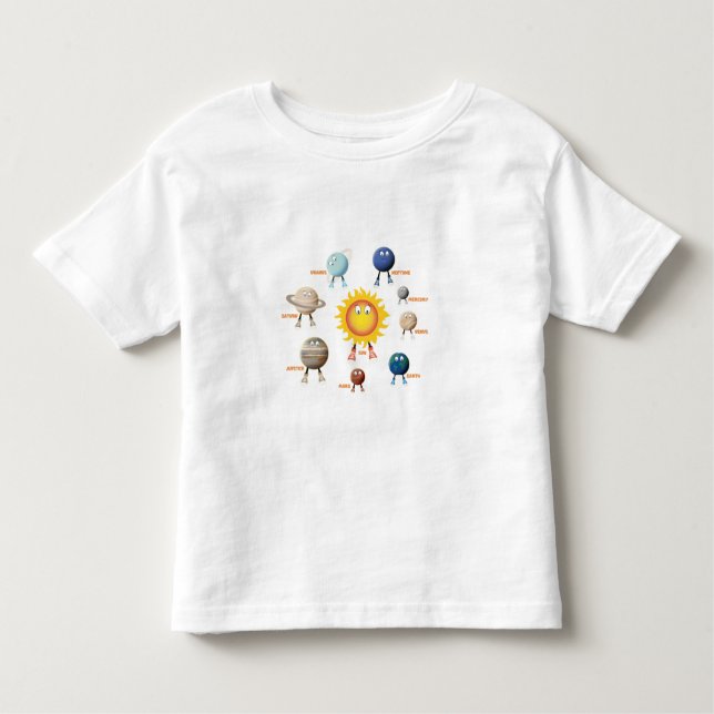 Planets and The Solar System Toddler T-shirt (Front)