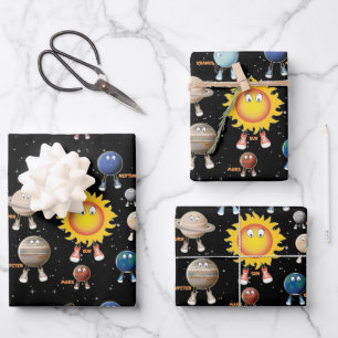 Planets and The Solar System Wrapping Paper Sheets