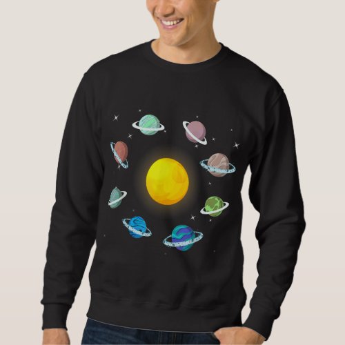 Planets Astronaut Outer Space Galaxy Universe Astr Sweatshirt