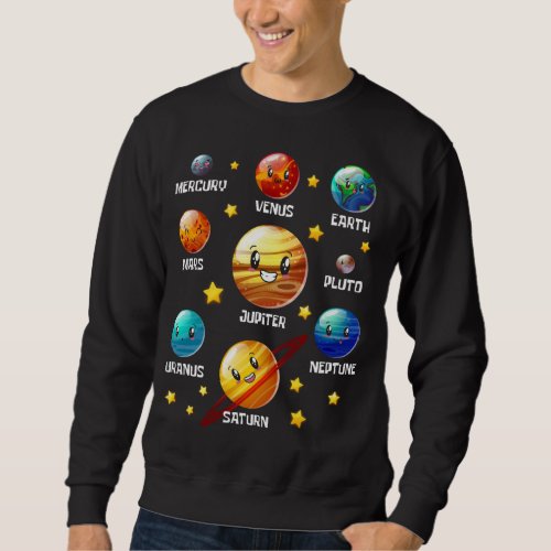Planets Astronomy Outer Space Gift Idea Astronaut Sweatshirt