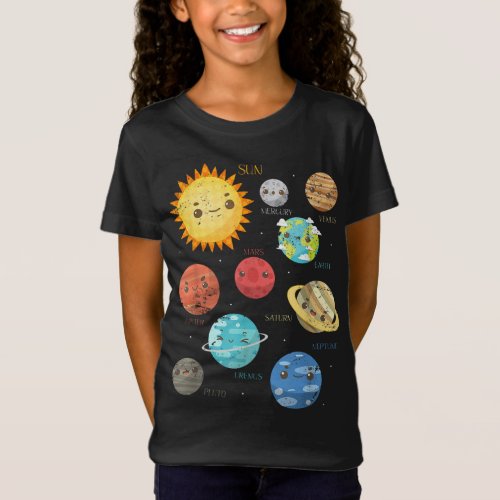 Planets Astrophysicist Toddlers Gift Telescope Ast T_Shirt