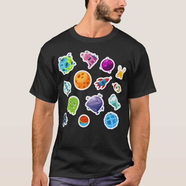 Planets Color Kids T-Shirt (Front)
