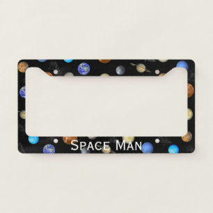 Planets in Space Custom License Plate Frame