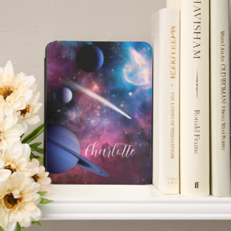 Planets In Space Personalized Kindle Cover