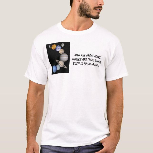planets, Men are from mars.Women are from Venus... T-Shirt (Front)