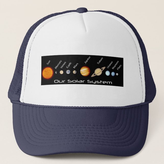Planets of our Solar System In Order, Outer Space Trucker Hat (Front)