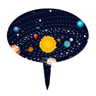 Planets of Solar System 2 Cake Topper