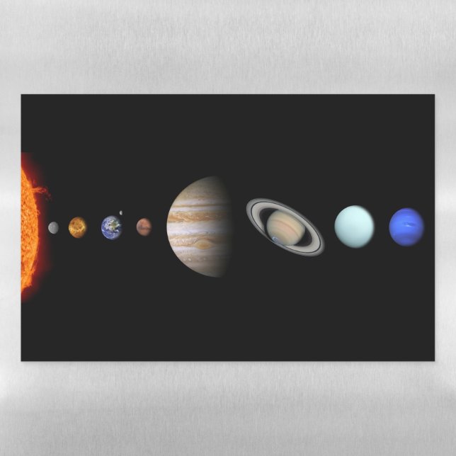 PLANETS OF THE SOLAR Custom Large Magnetic Dry Erase Sheet (Horizontal)