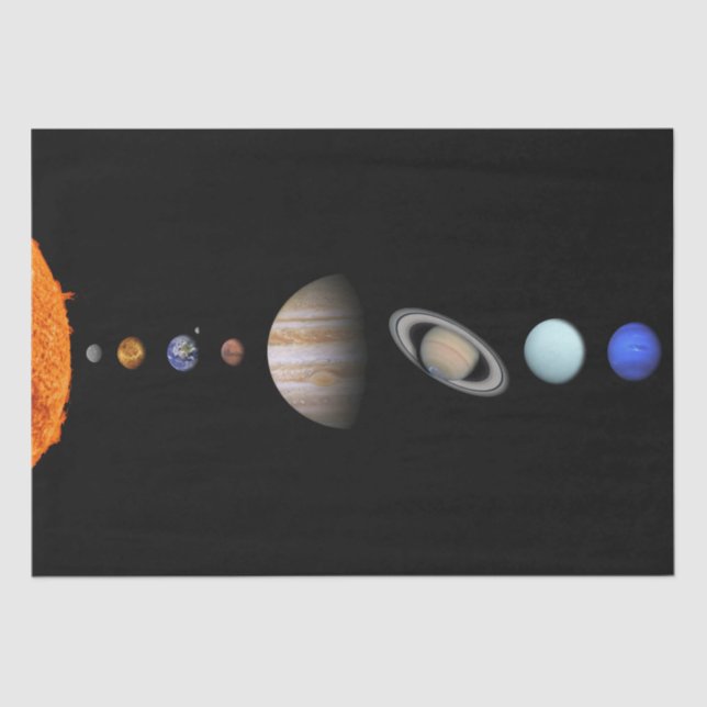 PLANETS OF THE SOLAR SYSTEM 20” Wrapping Tissue Paper (Front)