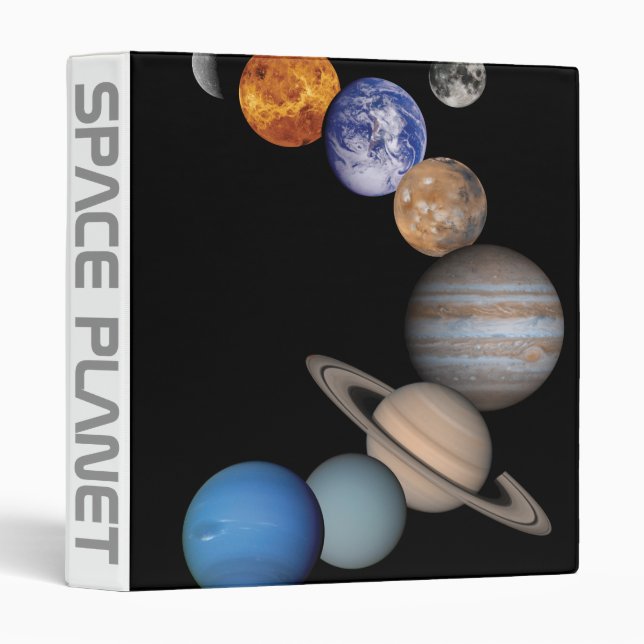 Planets of the solar system 3 ring binder (Front/Spine)