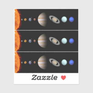 PLANETS OF THE SOLAR SYSTEM 3” Sq. Skin Sticker