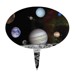 Planets of the solar system cake topper