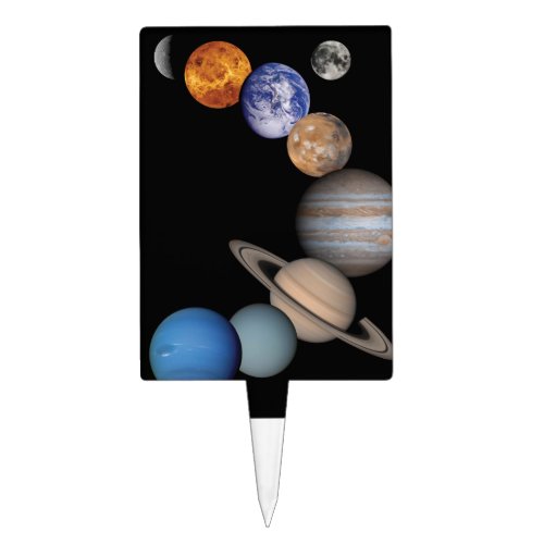 Planets of the solar system cake topper