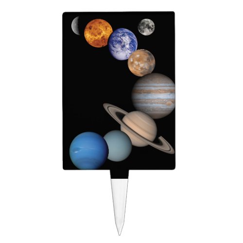 Planets of the solar system cake topper