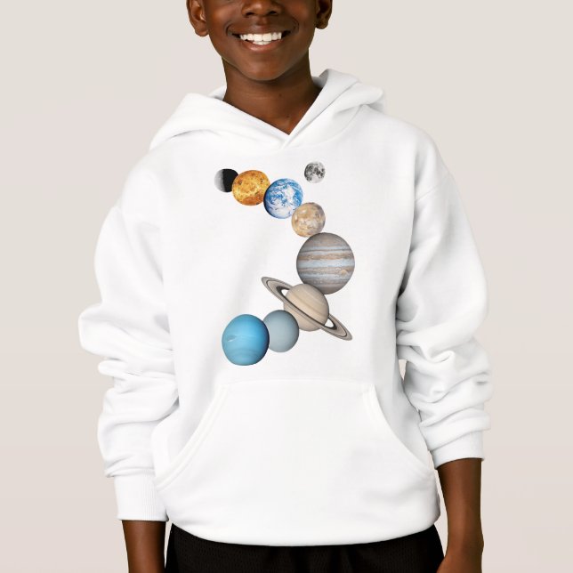 Planets of the solar system (Color Changeable) Hoodie (Front)