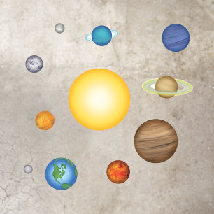Planets of the Solar System Creative Delcorating Floor Decals