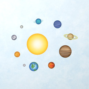 Planets of the Solar System Creative Educational Wall Decal