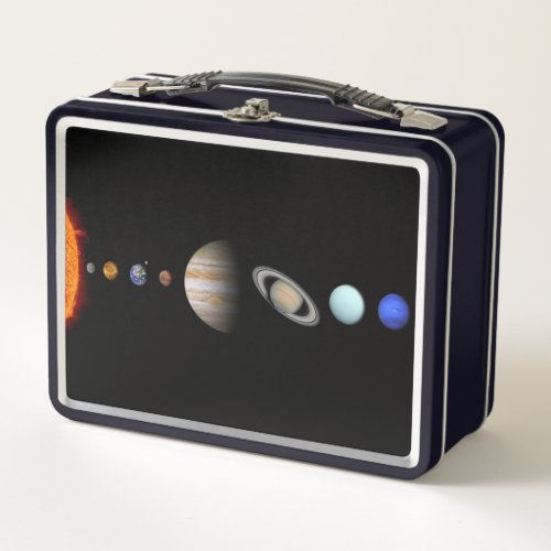 PLANETS OF THE SOLAR SYSTEM Custom Metal Lunch Box
