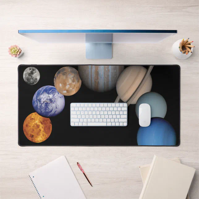 Solor System Desk Planets of the solar system desk mat | Zazzle