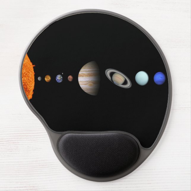 PLANETS OF THE SOLAR SYSTEM Ergonomic Mousepad (Front)