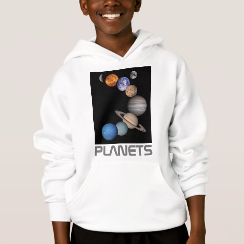 Planets of the solar system hoodie