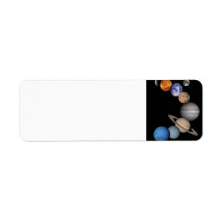 Planets of the solar system label