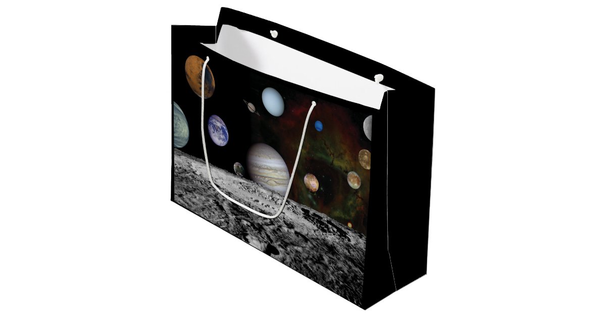 Planets of the solar system large gift bag | Zazzle