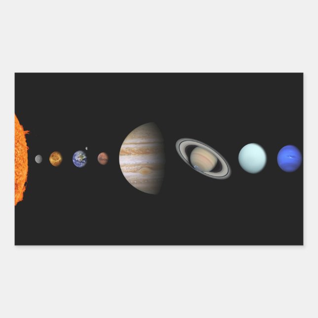PLANETS OF THE SOLAR SYSTEM Large Stickers (Front)