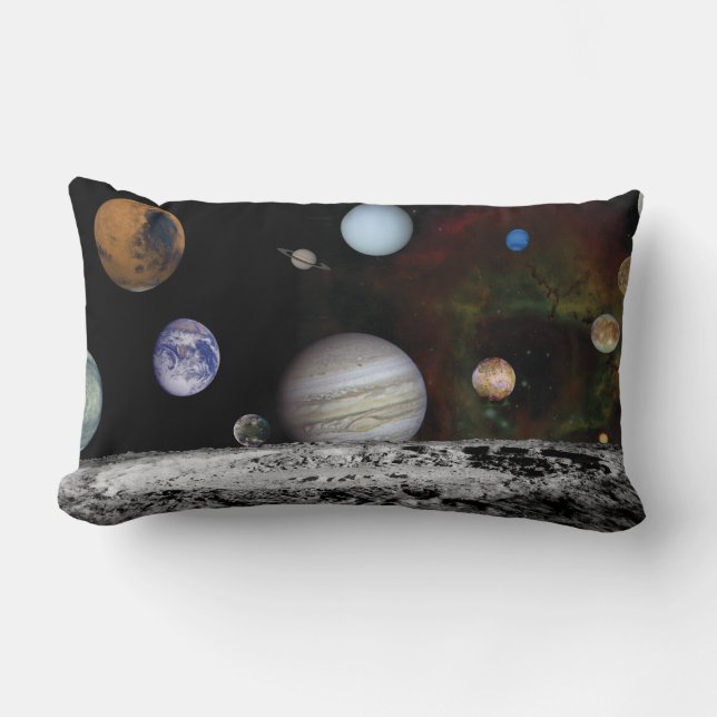 Planets of the solar system lumbar pillow (Front)