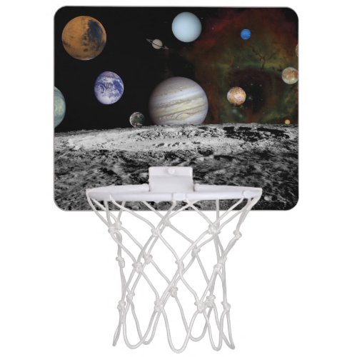 Planets of the solar system mini basketball hoop