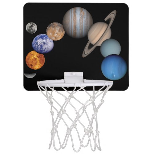 Planets of the solar system mini basketball hoop