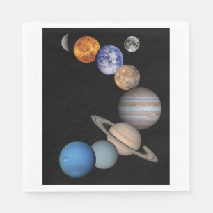 Planets of the solar system paper napkins